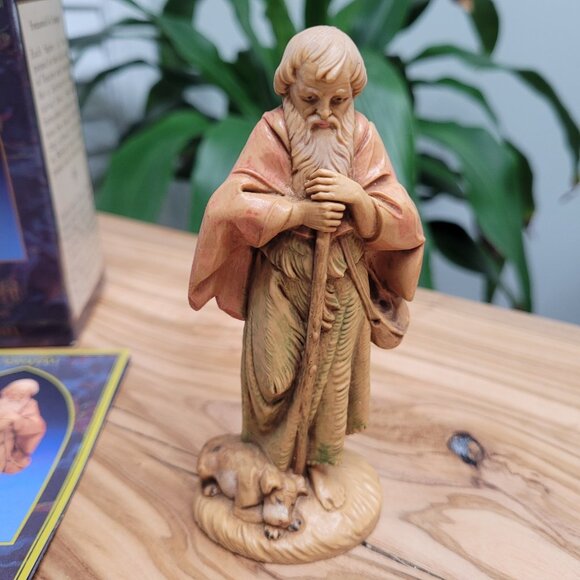 Vintage Fontanini Abraham Christmas Nativity Figurine with Box & Story Card - Picture 2 of 5